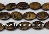 CBZ436 15.5 inches 10*14mm faceted oval bronzite gemstone beads