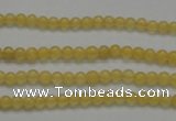 CCA01 15.5 inches 3mm round yellow calcite gemstone beads wholesale
