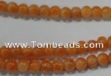 CCA301 15.5 inches 6mm round orange calcite gemstone beads wholesale