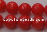 CCB127 15.5 inches 9mm round red coral beads strand wholesale