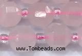 CCB1431 15 inches 7mm - 8mm faceted rose quartz beads