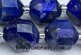 CCB1540 15 inches 11mm - 12mm faceted lapis lazuli beads