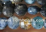 CCB613 15.5 inches 6mm faceted coin natural kyanite gemstone beads