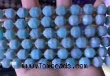CCB840 15.5 inches 9*10mm faceted amazonite beads wholesale