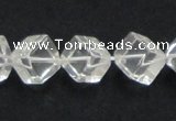 CCC215 15.5 inches 10*10mm cubic grade AB natural white crystal beads