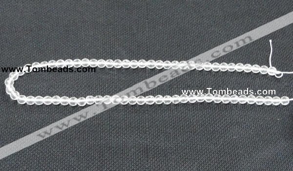 CCC251 15.5 inches 6mm faceted round grade A natural white crystal beads