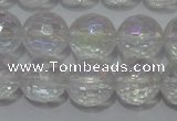 CCC411 15.5 inches 6mm faceted round AB-color white crystal beads