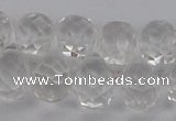 CCC500 15.5 inches 8*12mm faceted teardrop white crystal beads
