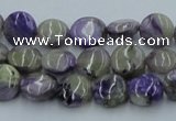 CCG01 15.5 inches 10mm flat round natural charoite gemstone beads