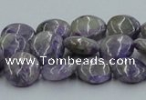 CCG02 15.5 inches 12mm flat round natural charoite gemstone beads