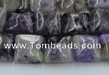 CCG10 15.5 inches 14*14mm square natural charoite gemstone beads