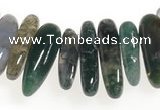 CCH05 16 inches moss agate chips gemstone beads wholesale