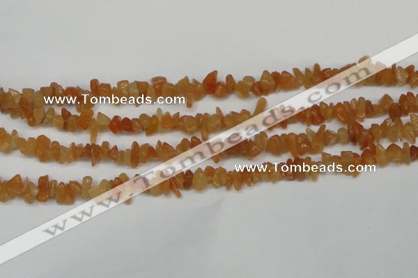 CCH201 34 inches 3*5mm red aventurine chips gemstone beads wholesale