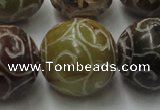 CCJ309 15.5 inches 24mm round China jade beads wholesale