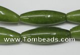 CCN134 15.5 inches 10*30mm rice candy jade beads wholesale