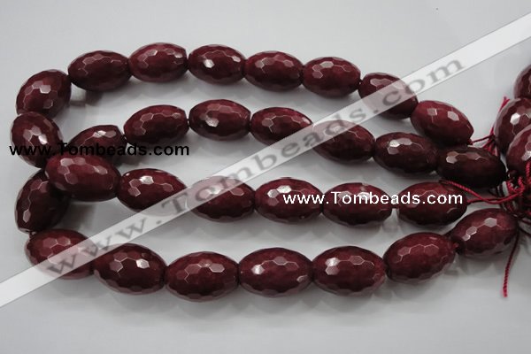 CCN1467 15.5 inches 18*25mm faceted rice candy jade beads wholesale