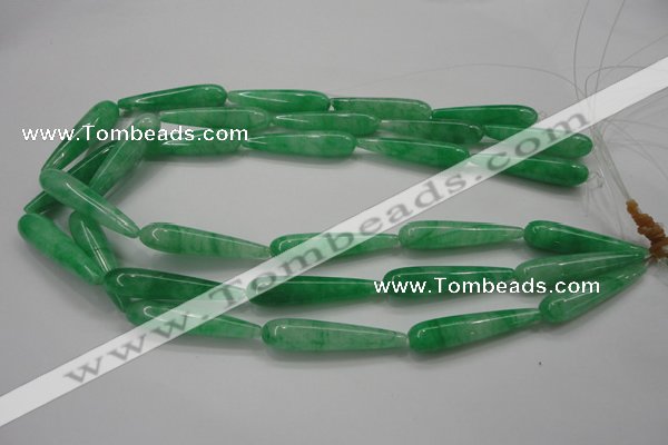 CCN1665 15.5 inches 8*40mm teardrop candy jade beads wholesale