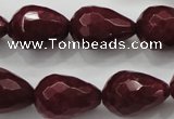 CCN1677 15.5 inches 13*18mm faceted teardrop candy jade beads wholesale