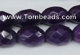 CCN182 15.5 inches 13*18mm faceted rice candy jade beads