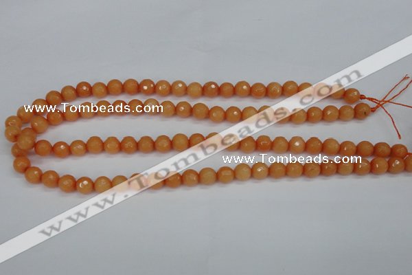 CCN1822 15 inches 8mm faceted round candy jade beads wholesale