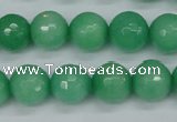 CCN1884 15 inches 12mm faceted round candy jade beads wholesale