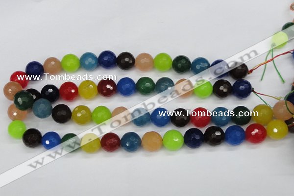 CCN1985 15 inches 14mm faceted round candy jade beads wholesale