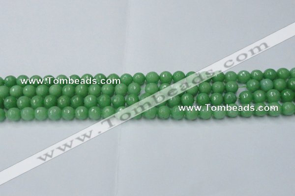 CCN2030 15 inches 6mm faceted round candy jade beads wholesale