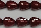 CCN2141 15.5 inches 12*16mm faceted teardrop candy jade beads