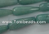 CCN2250 15.5 inches 10*30mm faceted teardrop candy jade beads