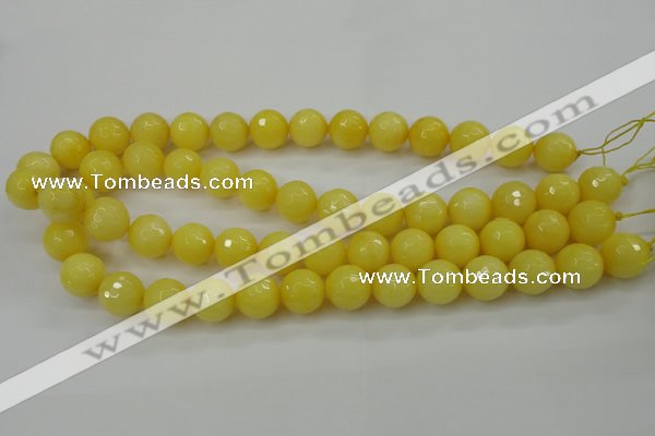 CCN2257 15.5 inches 12mm faceted round candy jade beads wholesale
