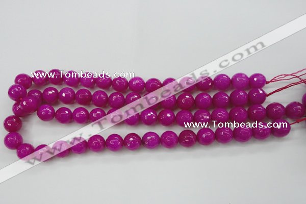 CCN2298 15.5 inches 14mm faceted round candy jade beads wholesale