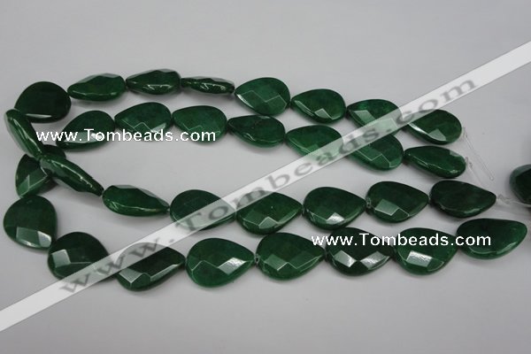 CCN2332 15.5 inches 18*25mm faceted flat teardrop candy jade beads