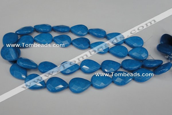 CCN2334 15.5 inches 18*25mm faceted flat teardrop candy jade beads