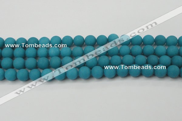 CCN2432 15.5 inches 6mm round matte candy jade beads wholesale