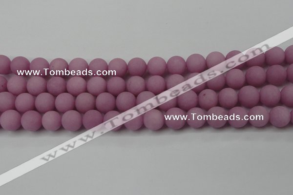 CCN2463 15.5 inches 10mm round matte candy jade beads wholesale
