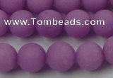 CCN2482 15.5 inches 12mm round matte candy jade beads wholesale