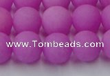 CCN2527 15.5 inches 14mm round matte candy jade beads wholesale