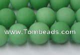 CCN2541 15.5 inches 14mm round matte candy jade beads wholesale