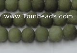 CCN2544 15.5 inches 6mm round matte candy jade beads wholesale