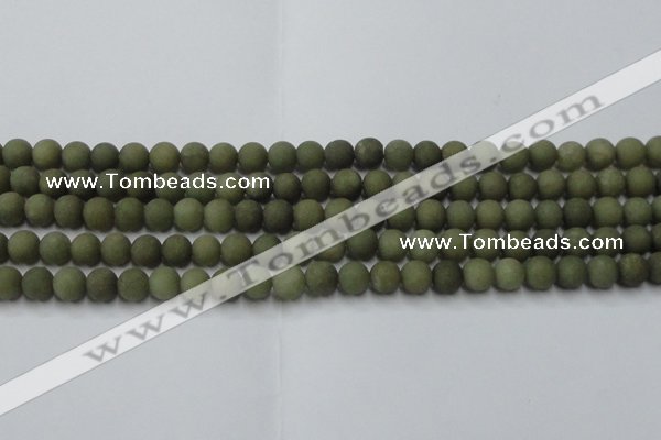 CCN2544 15.5 inches 6mm round matte candy jade beads wholesale