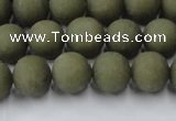CCN2546 15.5 inches 10mm round matte candy jade beads wholesale