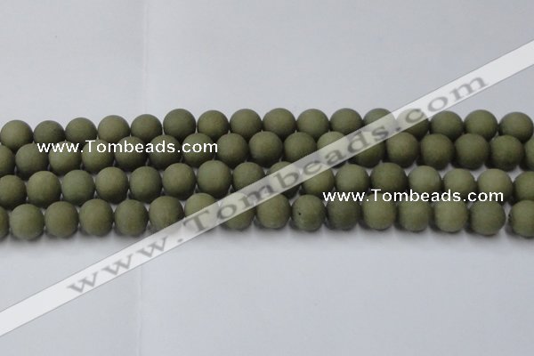 CCN2547 15.5 inches 12mm round matte candy jade beads wholesale