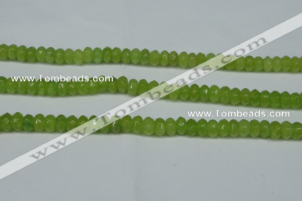 CCN2862 15.5 inches 4*6mm faceted rondelle candy jade beads