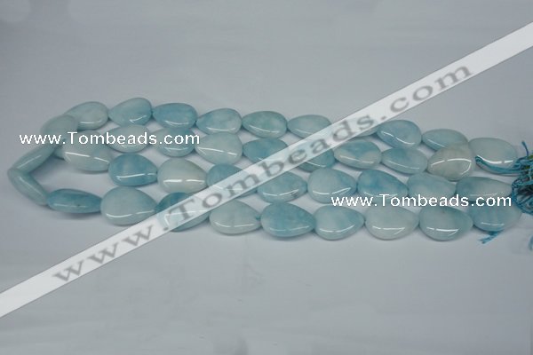 CCN2945 15.5 inches 13*18mm flat teardrop candy jade beads
