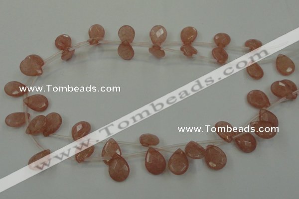 CCN3020 15.5 inches 10*14mm briolette candy jade beads wholesale