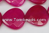 CCN373 15.5 inches 25*25mm faceted heart candy jade beads wholesale
