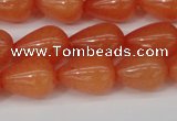 CCN3761 15.5 inches 10*14mm teardrop candy jade beads wholesale