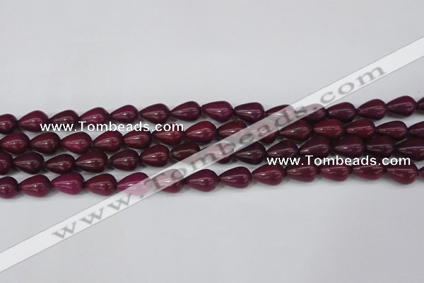 CCN3768 15.5 inches 10*14mm teardrop candy jade beads wholesale