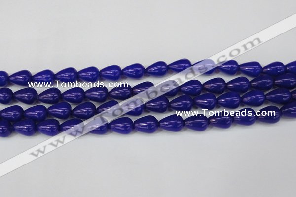 CCN3772 15.5 inches 10*14mm teardrop candy jade beads wholesale