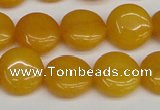CCN3815 15.5 inches 14mm flat round candy jade beads wholesale